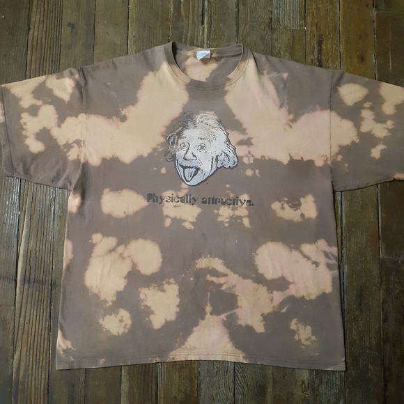 Gildan Other - Vintage 2000s Albert Einstein Physically Attractive Science Bleach Tiedye XXL